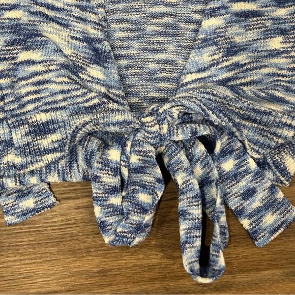 Zara blue crotchet knit cropped tank top - Picture 3 of 3